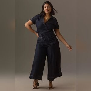 Anthropology The Colette Wrap Jumpsuit by Maeve: Denim Edition Size 12P EUC